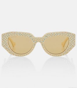 GucciEmbellished oval sunglasses