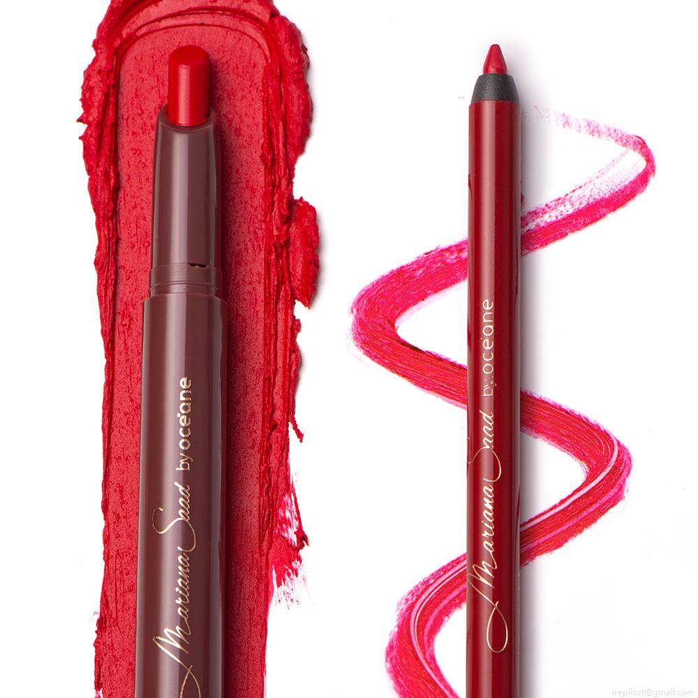 Lápis de Contorno Labial Océane Mariana Saad True Red Vermelho 2 g